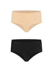 BYE-BRA - PAKKET VAN 2 STUKS NAADLOZE SLIPJES MAAT S