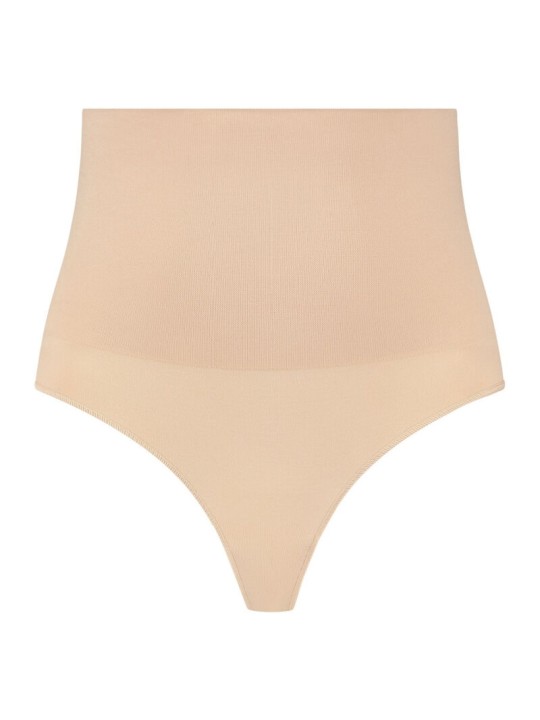 BYE-BRA - FAJA SENZA CUCITURE STILE PERIZOMA BEIGE MISURARE M