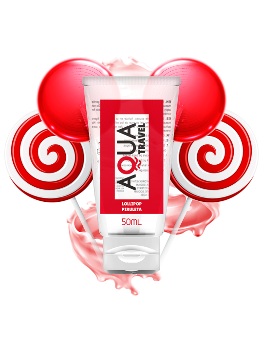 AQUA TRAVEL - GLIJMIDDEL OP WATERBASIS LOLLIPOPSMAAK - 50 ML