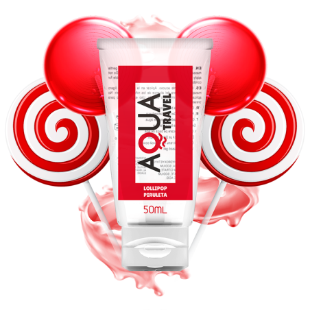 AQUA TRAVEL - LUBRIFICANTE À BASE DE ÁGUA AQUA TRAVEL SABOR LOLLIPOP -