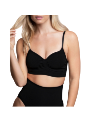 BYE-BRA - MEDIUM CONTROL BRA SEAMLESS BLACK SIZE L