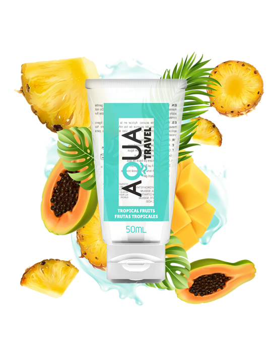AQUA TRAVEL - WATERGEBASEERD GLIJMIDDEL MET TROPISCHE FRUITSMAAK - 50 