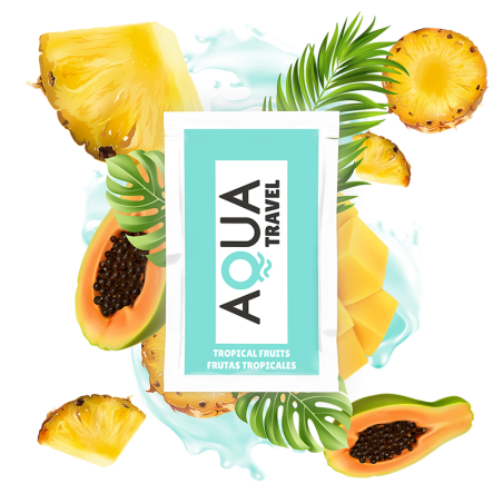 AQUA TRAVEL - LUBRIFICANTE À BASE DE ÁGUA SABOR DE FRUTAS TROPICAIS 6 