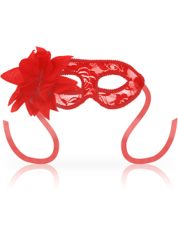 OHMAMA - MASKS ANTIFAZ CON ENCAJES Y FLOR ROJO