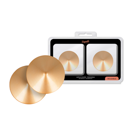 COQUETTE CHIC DESIRE - METALEN TEPELBEKLEDERS MET GOUDEN CIRKELS
