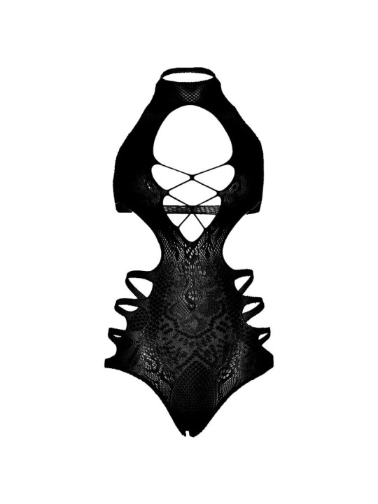 LEG AVENUE - BODY BRETELLES DÉCOUPÉE TAILLE UNIQUE - NOIR