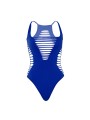 LEG AVENUE - BODY TANGA RACERBACK BLAU