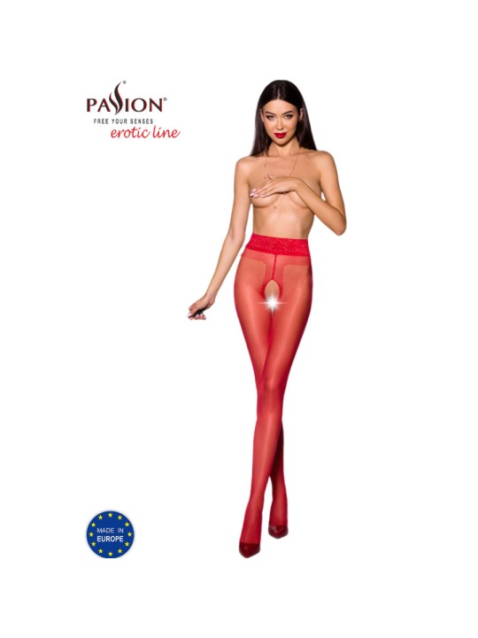 PASSION - TIOPEN 001 ROTE STRUMPFHOSE 1/2 20 DEN