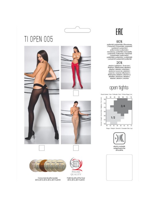 PASSION - TIOPEN 005 BLACK TIGHTS 1/2 60 DEN