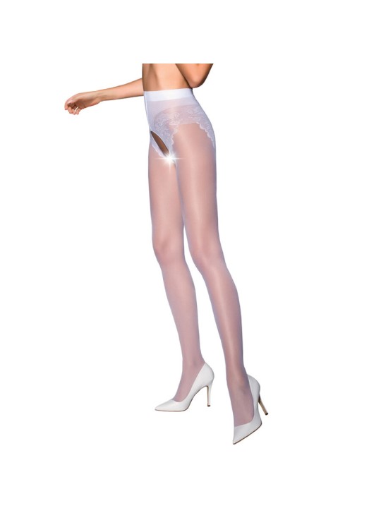 PASSION - TIOPEN 006 WEISSE STRUMPFHOSE 3/4 30 DEN