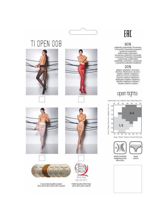 PASSION - TIOPEN 008 SCHWARZE STRUMPFHOSE 1/2 30 DEN