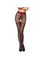 PASSION - TIOPEN 019 ZWART/ROOD 1/2 20 DEN PANTY