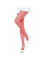 LEG AVENUE - COLLANTS RAYURES BLANC/ROUGE