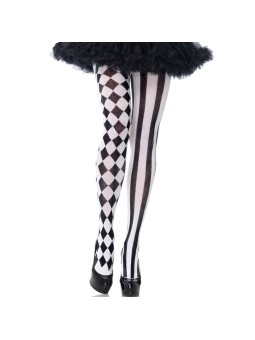LEG AVENUE - MEDIAS ARLEQUIN NEGRO/BLANCO