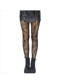 LEG AVENUE - STRÜMPFE NET SNAKES SCHWARZ