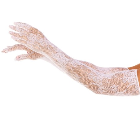 LEG AVENUE - WITTE BLOEMENNETHANDSCHOENEN