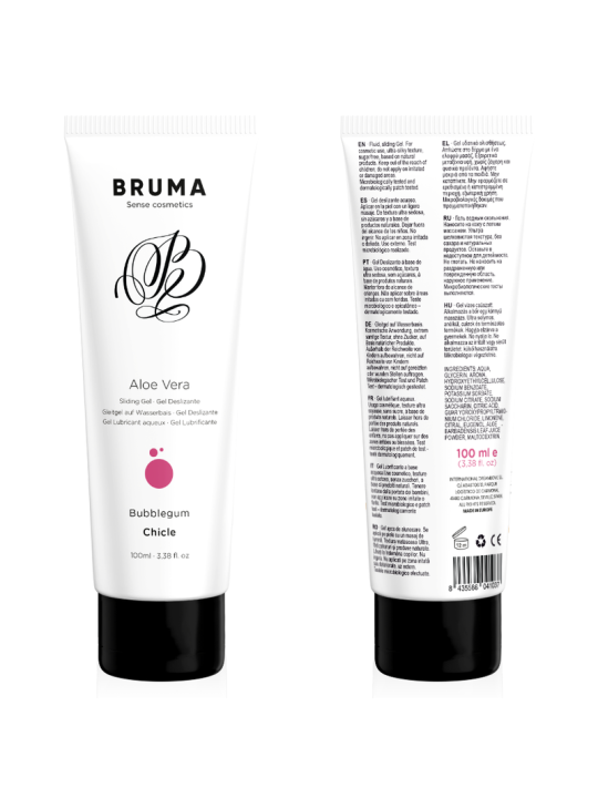 BRUMA - GEL DESLIZANTE DE ALOE VERA SABOR BUBBLEGUM 100 ML