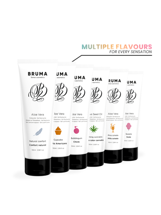 BRUMA - GEL DESLIZANTE DE ALOE VERA SABOR BUBBLEGUM 100 ML
