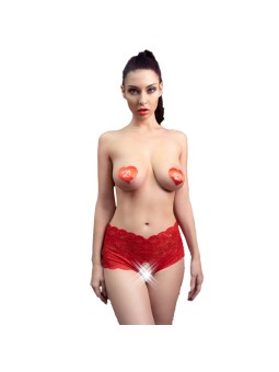 CHILIROSE - CR 4641 PANTIES CROTCHLESS ROJO L/XL