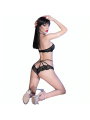 CHILIROSE - CR 4428 ZWARTE BH & SLIPJE S/M