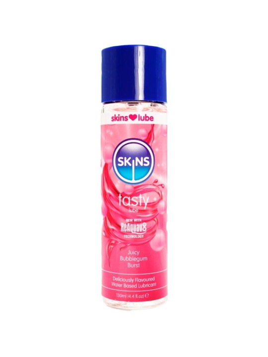 SKINS - LUBRIFICANTE SABOROSO À BASE DE ÁGUA COM CHICLETE 130 ML