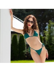 CHILIROSE - CR 4449 ENSEMBLE BIKINI VERT S/M