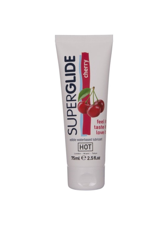 HOT - SUPERGLIDE LUBRIFICANTE COMMESTIBILI A BASE D'ACQUA CILIEGIA 75 