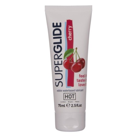 HOT - SUPERGLIDE LUBRIFICANTE COMESTÍVEL À BASE DE ÁGUA, SABOR CEREJA 