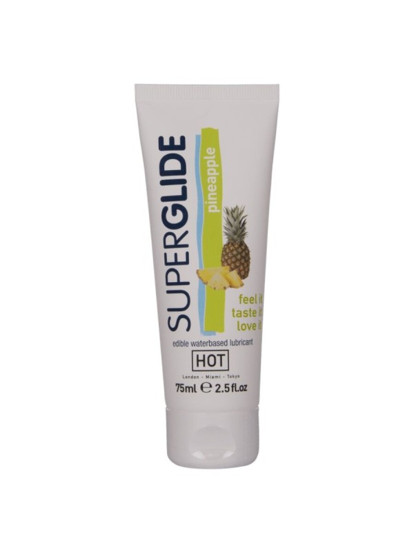 HOT - SUPERGLIDE LUBRIFICANTE COMMESTIBILI A BASE D'ACQUA ANANAS 75 ML