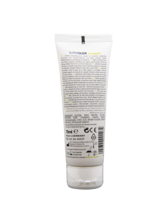HOT - SUPERGLIDE ESSBARER GLEITMITTEL AUF WASSERBASIS ANANAS 75 ML
