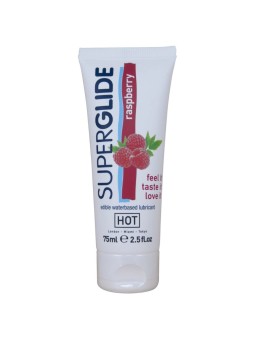 HOT - SUPERGLIDE LUBRIFICANTE COMMESTIBILI A BASE D'ACQUA LAMPONE 75 M