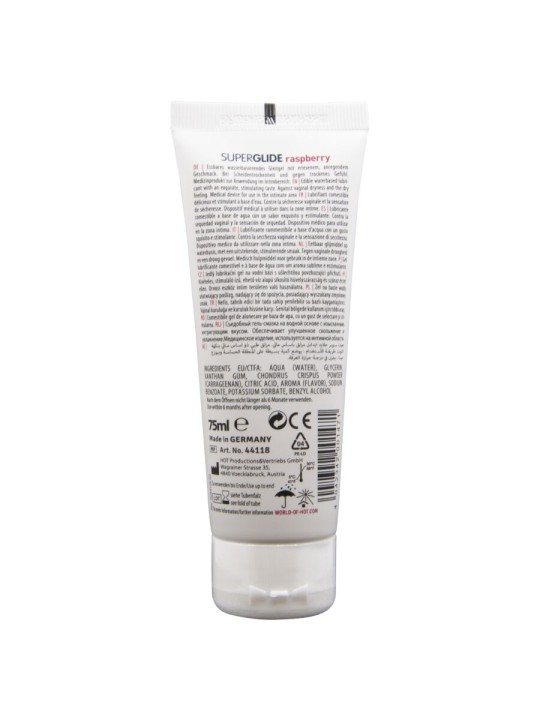 HOT - SUPERGLIDE LUBRIFICANTE COMESTÍVEL À BASE DE ÁGUA COM SABOR FRAM