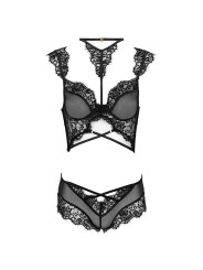 LIVCO CORSETTI FASHION - PALMENOM LC 90614 REGGISENO + SLIP NERO