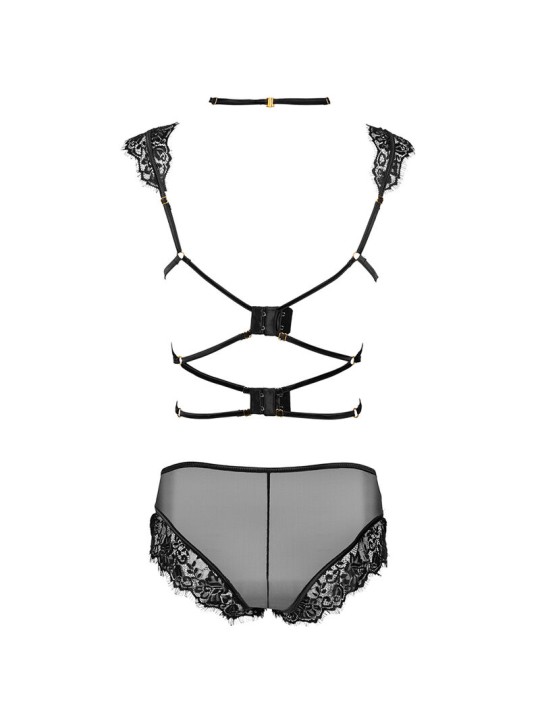 LIVCO CORSETTI FASHION - PALMENOM LC 90614 BH + PANTY ZWART L/XL