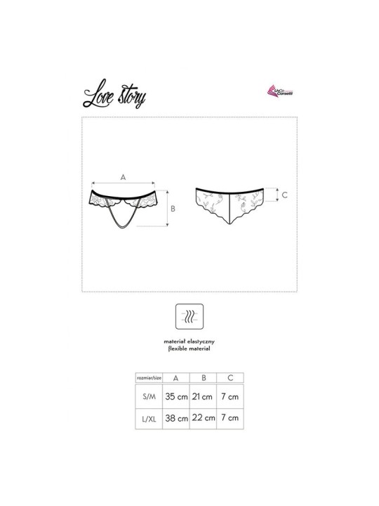 LIVCO CORSETTI FASHION - LOVE STORY LC 90679 PANTY CROTCHLESS NEGRO L/