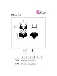 LIVCO CORSETTI FASHION - DREZNA LC 90733 SOUTIEN-GORGE + CULOTTE NOIR 