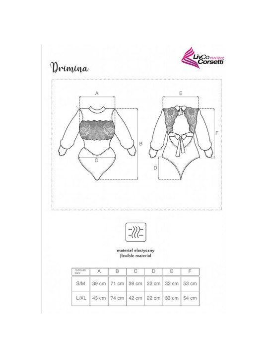 LIVCO CORSETTI FASHION - BODY DRIMINA LC90690 BLEU MARINE L/XL