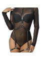 SUBBLIME - KÖRPERHARNESS AUS LEDER, SCHWARZ, EINE GRÖSSE