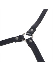 SUBBLIME - KÖRPERHARNESS AUS LEDER, SCHWARZ, EINE GRÖSSE