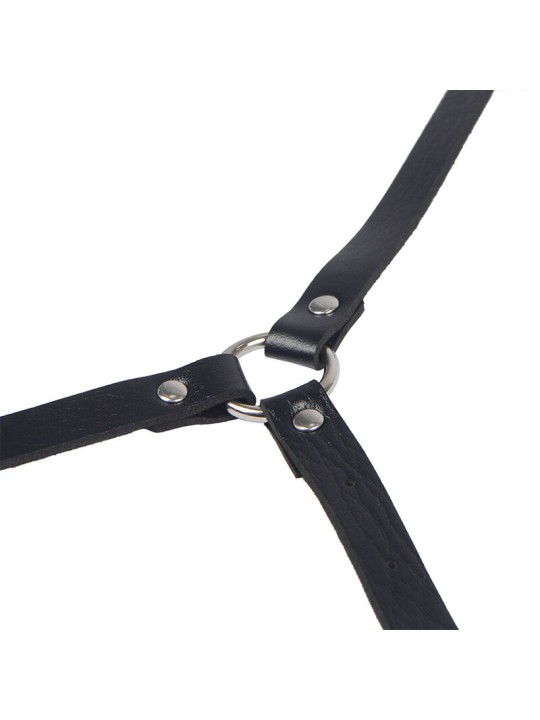 SUBBLIME - LEATHER BODY HARNESS BLACK ONE SIZE