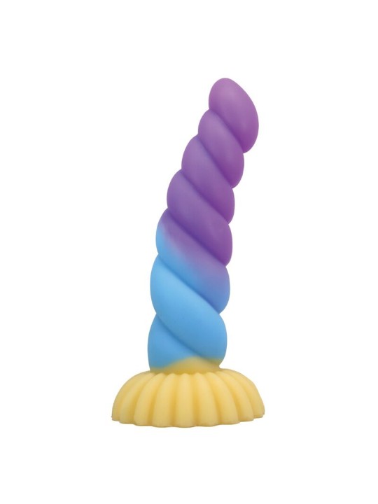 POWER MONSTERS - EENHOORN DRIEKLEURIGE FANTASIE SILICONEN DILDO 22 CM 