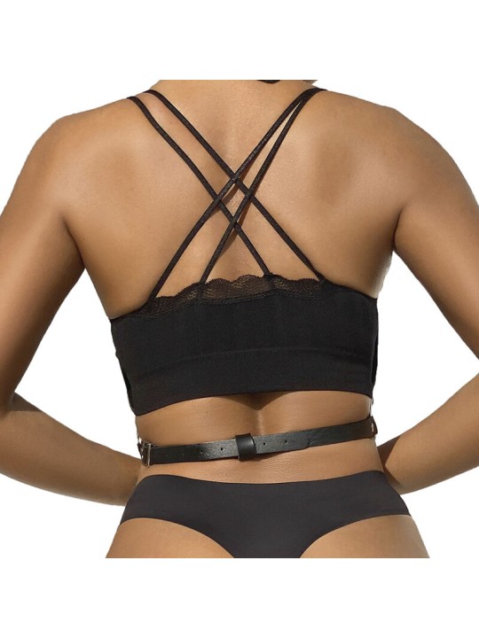 SUBBLIME - CHEST HARNESS LEATHER CHAINS BLACK ONE SIZE