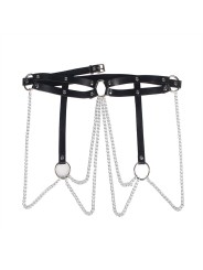 SUBBLIME - CHAINE BAGUE CUIR CEINTURE NOIR TAILLE UNIQUE