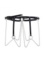 SUBBLIME - LEATHER RING CHAINBELT BLACK ONE SIZE