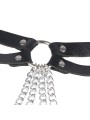 SUBBLIME - CHAINE BAGUE CUIR CEINTURE NOIR TAILLE UNIQUE