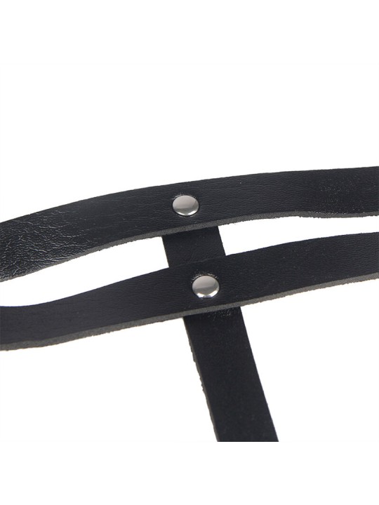SUBBLIME - CHAINE BAGUE CUIR CEINTURE NOIR TAILLE UNIQUE