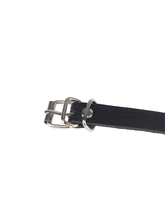 SUBBLIME - LEATHER RING CHAINBELT BLACK ONE SIZE