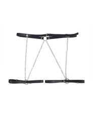 SUBBLIME - LEDERGÜRTEL HARNESS SCHWARZ EINE GRÖSSE
