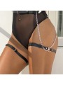 SUBBLIME - LEDERGÜRTEL HARNESS SCHWARZ EINE GRÖSSE