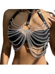 SUBBLIME - CHEST HARNESS WITH BIG RING CHAINS ONE SIZE